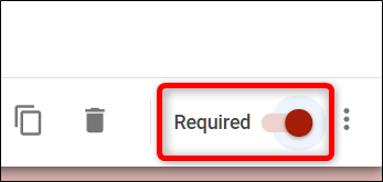 Пребаците прекидач „Обавезно“ да бисте били сигурни да је питање обавезно.