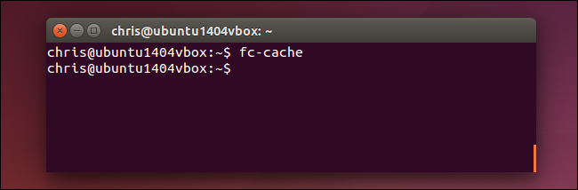 手動インストール後のフォントフォントキャッシュの更新ubuntu-linux