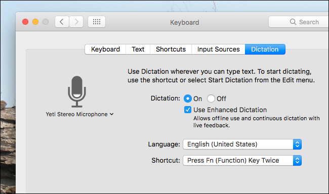 MacOS-enable-avansat-dictare