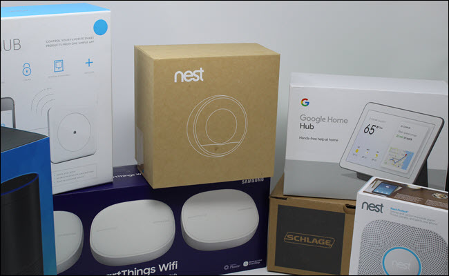 صناديق Wink و nest و echo و Google home و schlage و smartthings