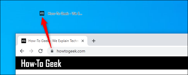 Kurkite darbalaukio spartųjį saitą į tinklalapį naudodami „Google Chrome“ „Windows 10“