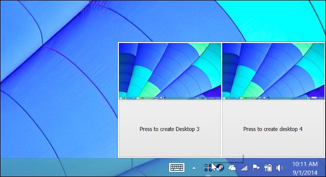 आभासी-डेस्कटॉप के लिए windows-7 या 8-प्रणाली-ट्रे आइकन