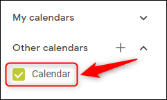 Le calendrier Outlook affiché dans Google Calendriers.