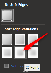 Cliquez sur la variation de contour doux qui convient le mieux à votre image. 