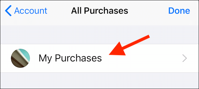 Dodirnite "Moje kupovine".