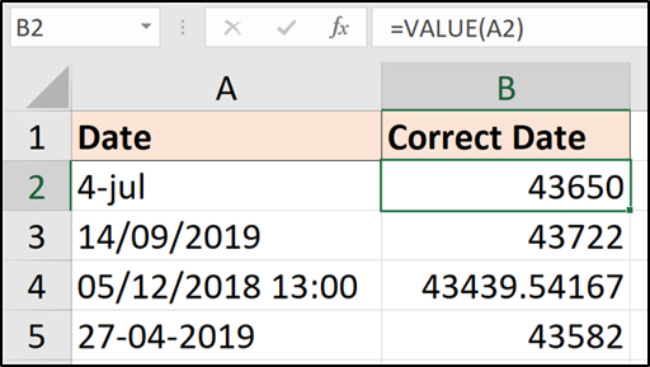 VALUE funkció a szöveg numerikus értékekké konvertálásához