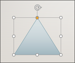 En grön isosceletriangel i PowerPoint