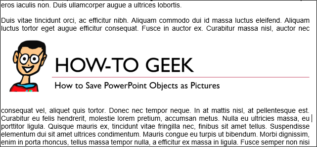 Ievietojiet PowerPoint attēlu Word