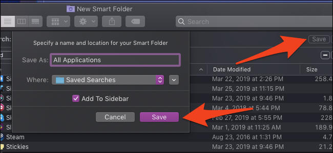 macOS save smart -kansio